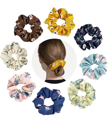 3Pcs Mini Silk Hair Scrunchies Girls Cute & Trendy, Health and Beauty