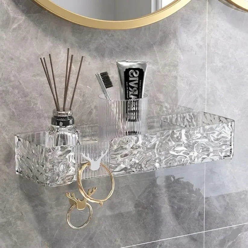 Transparent Corner Storage Rack For Wall Mount