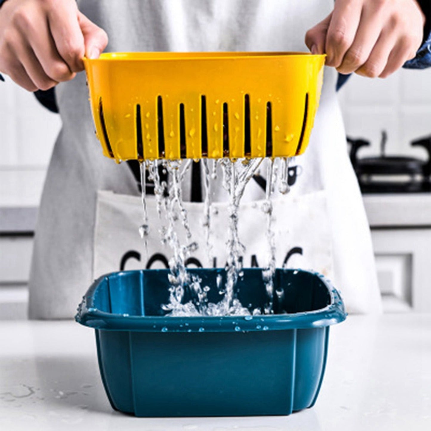 Refrigerator Double Drainer Basket