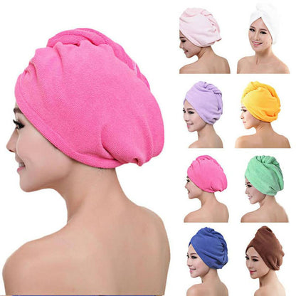 (Pack of 3) Microfiber Hair Turban Magic Drying Head Hair Dry Towel