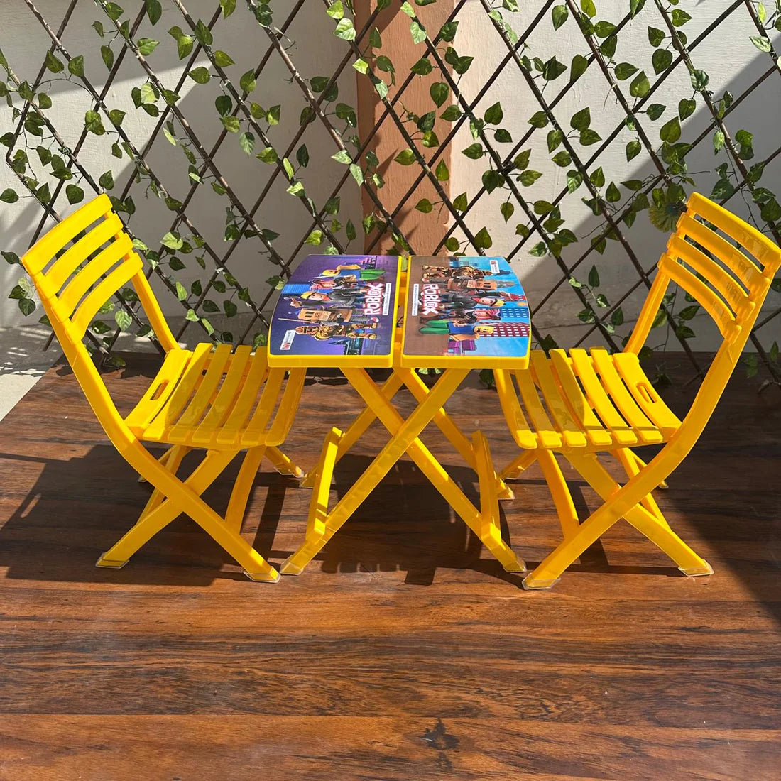 Kids Folding Portable Table Chair Set