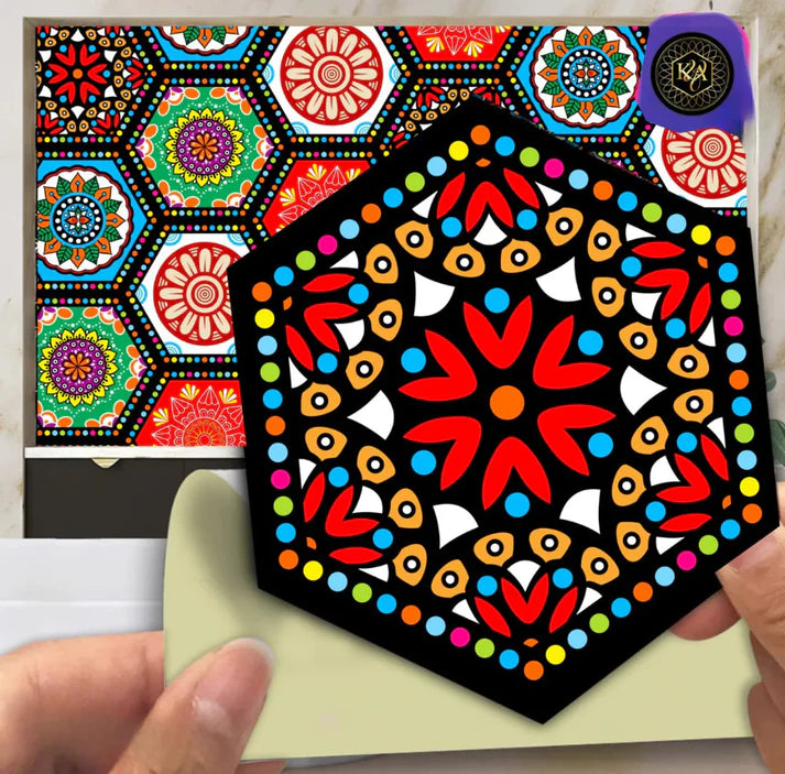 12Pcs Hexagon Tile Stickers
