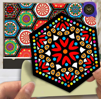12Pcs Hexagon Tile Stickers
