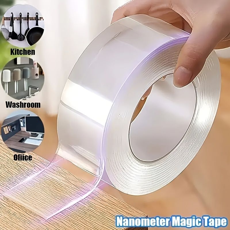 5M Nano Tape Double Sided Strong Adhesive Wall Tape Gel Sticky Multifunction Washable Reusable Carpet Poster