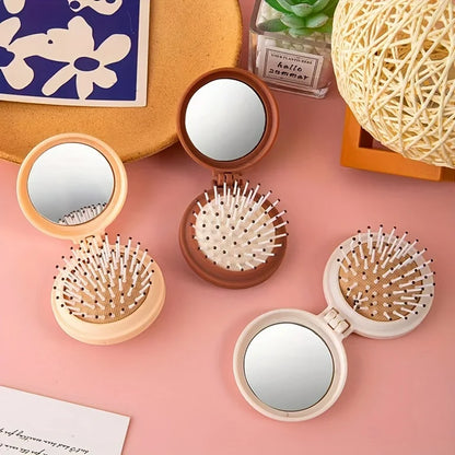 Cute Mini Pocket Mirror Folding Comb