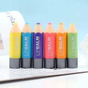 Cute Pencil Shaped Solid Moisturizer Stick Lip Balm(Random Flavour)