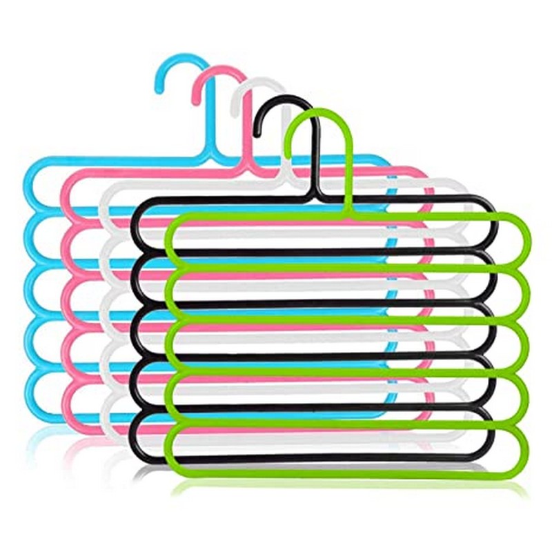 1 Pcs 5 layers multifunctional clothes hangers storage pants clothes hanger