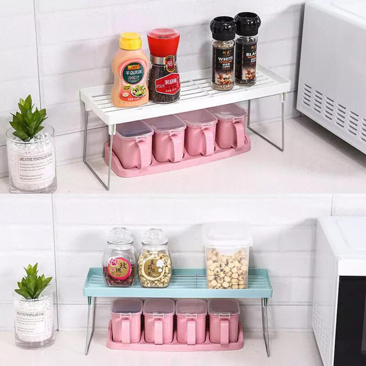 1Pcs Stack Up Shelf, Kitchen Accessories 