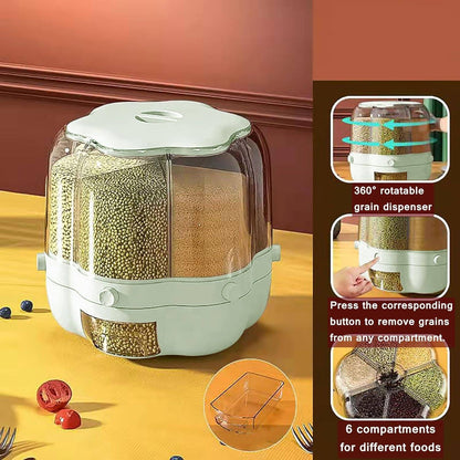 EcoGrain 6-Grid Dry Food Organizer