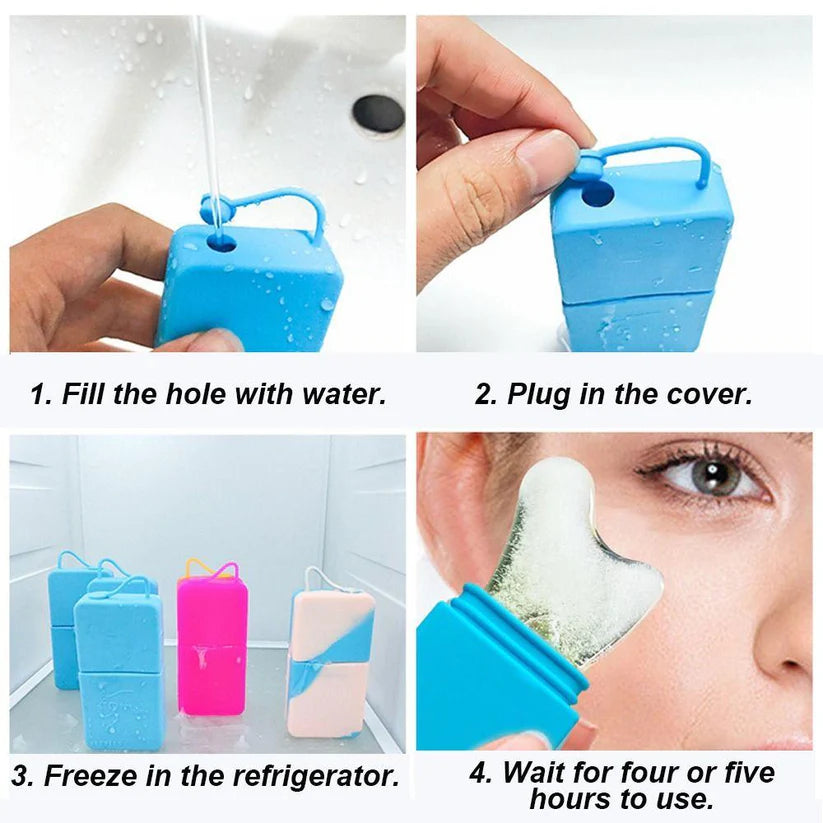 Ice Mold Gua Sha Facial Roller (Silicone)