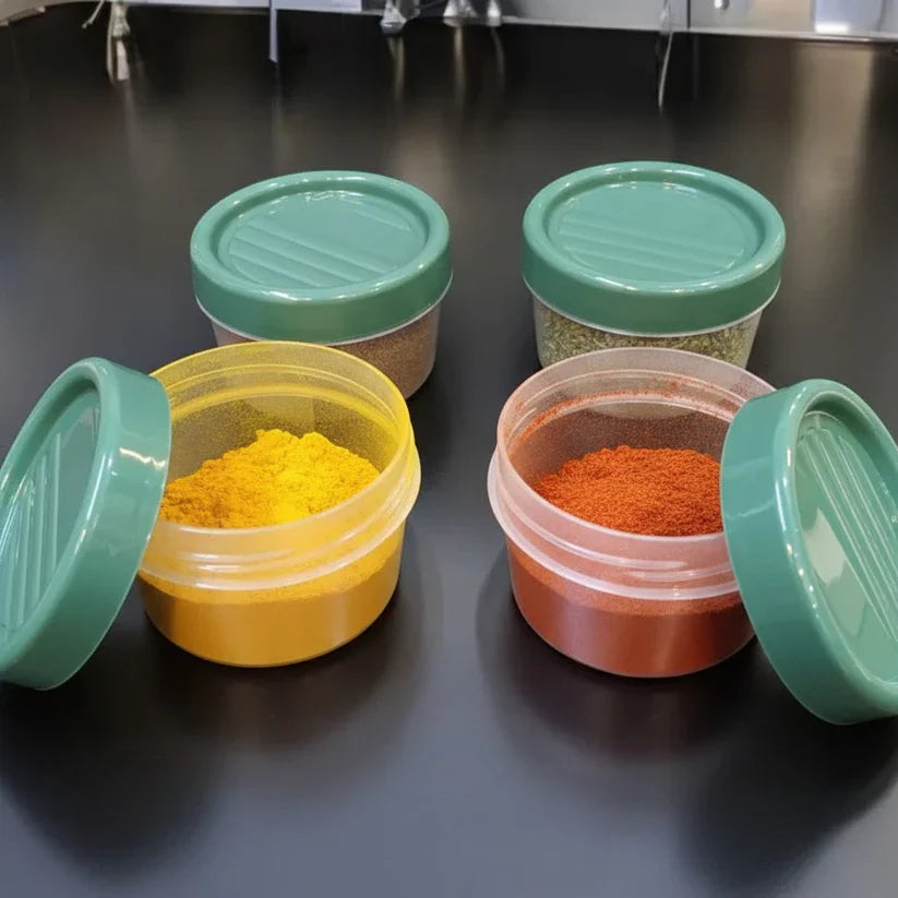 Set Of 4 Twist Lid 200ml Spice & Herb Jars