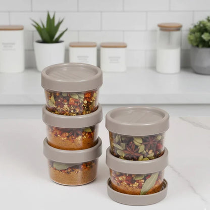 Set Of 4 Twist Lid 200ml Spice & Herb Jars