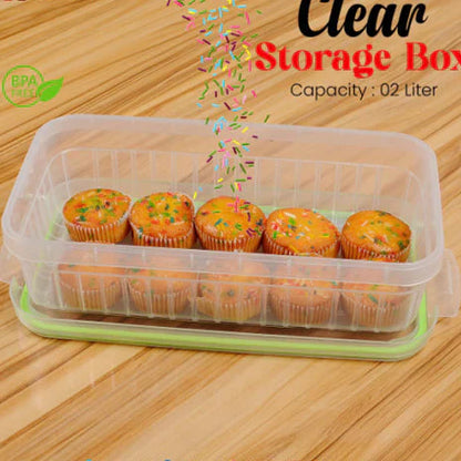 2Ltr Clear Storage Box, Kitchen Accessories 