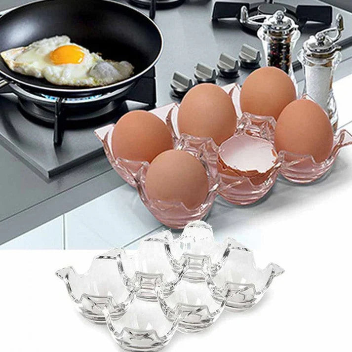 2 Pcs 6 Portion Crystal Egg Tray