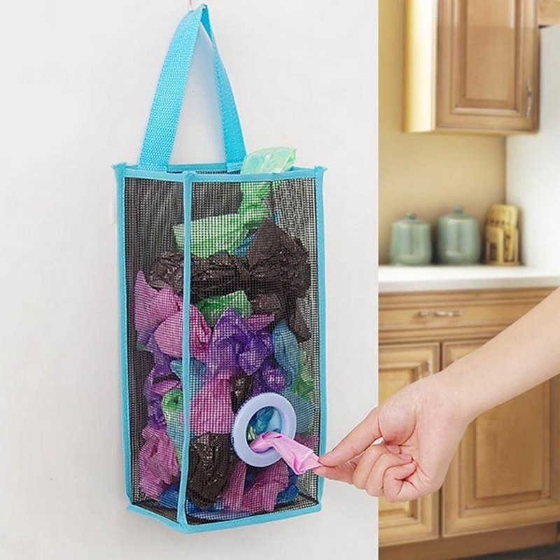 Versatile Hanging Shopper Dispenser Holder and Organizer Bag
