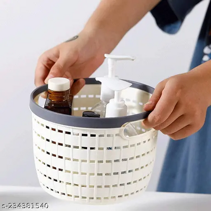 Mini Round Desktop Plastic Basket