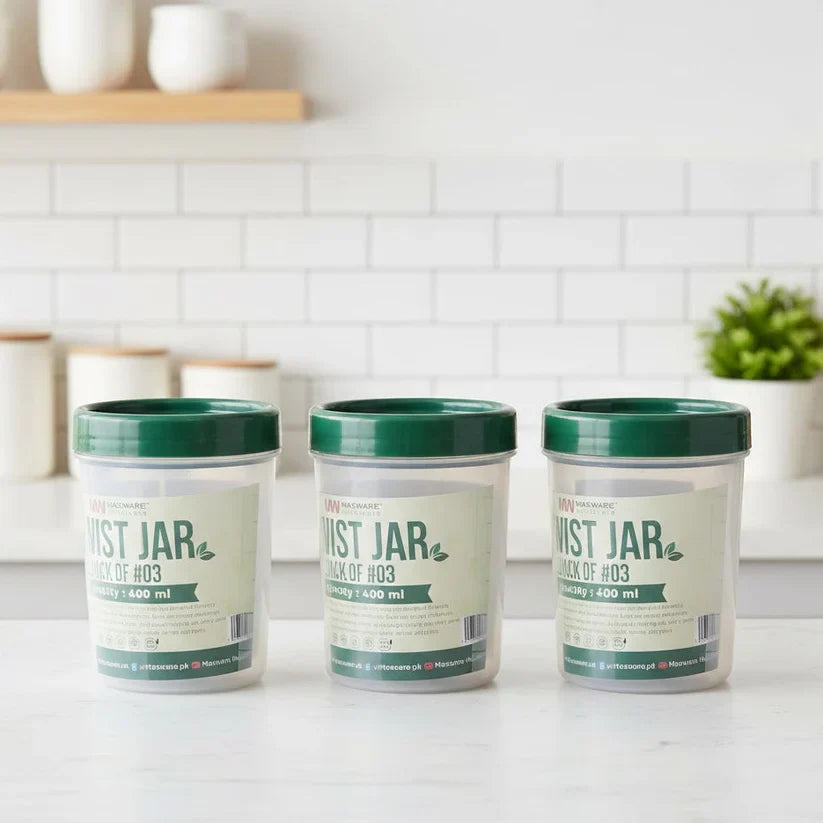 Set Of 3 400ml Kitchen Pantry Storage Containers