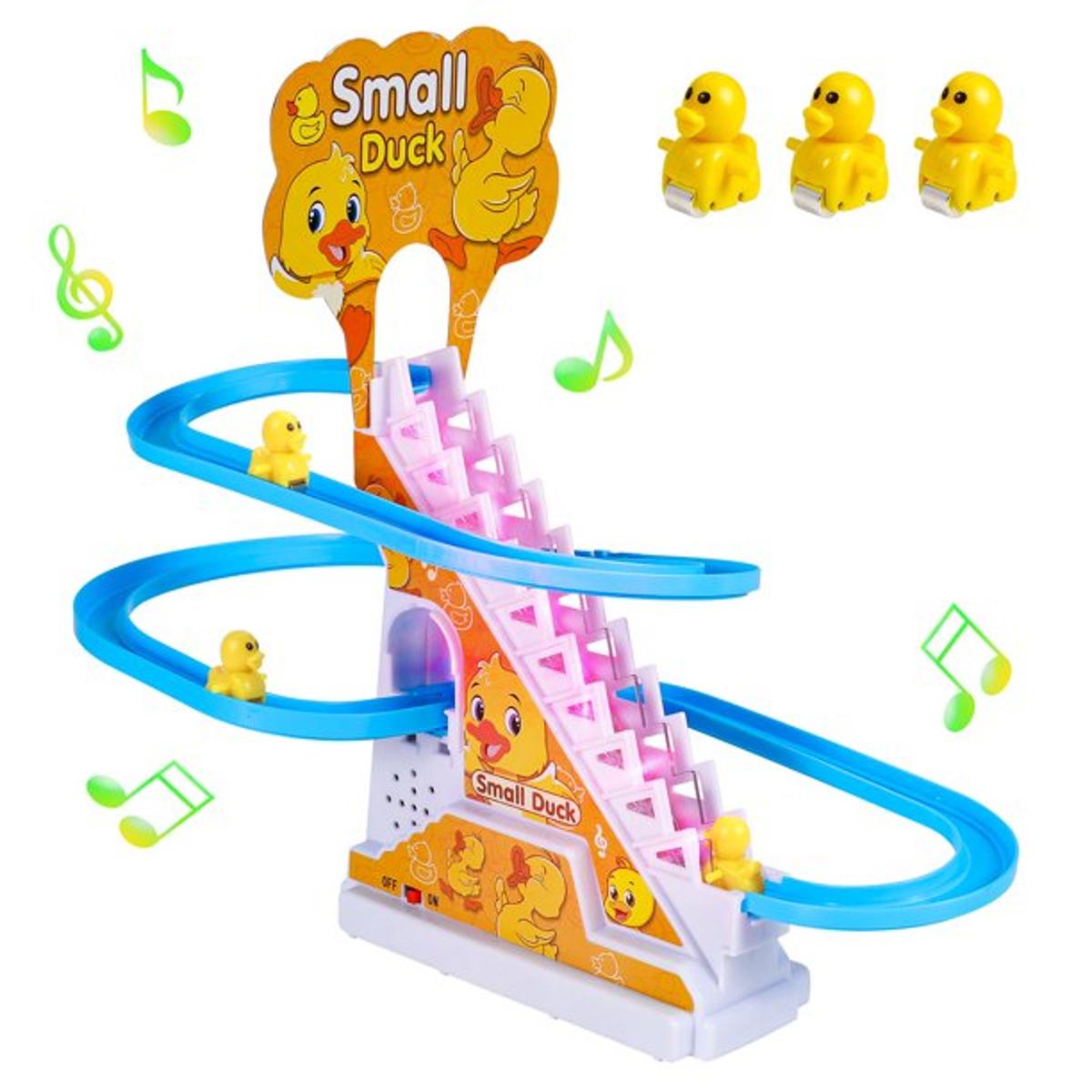 Ducks Roller Coaster Toy with Flashing LED Lights and Music
