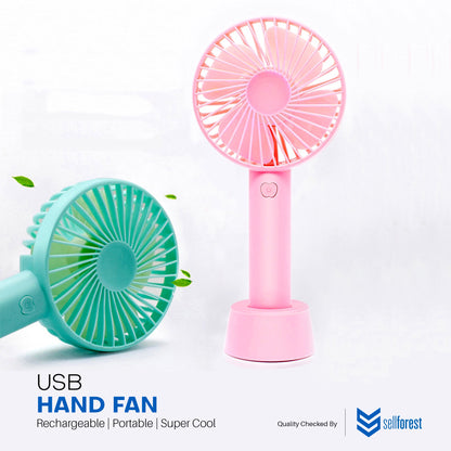 Mini USB Hand Fan - Super Cooling & Rechargeable High Speed Fan