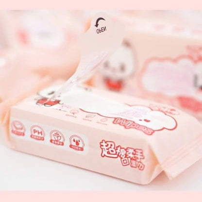 48Pcs Portable Facial Cleansing Wet Wipes