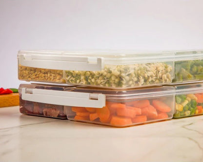 4 Section Food Container Organizer With Lids