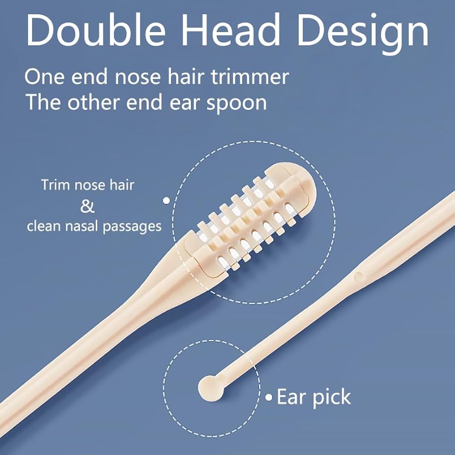 2 Pcs Dual-Function Nose Hair Trimmer