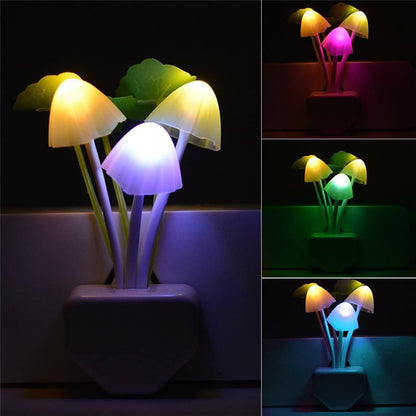 (Pack of 2) Mushroom LED Sensor Control Night Lamp