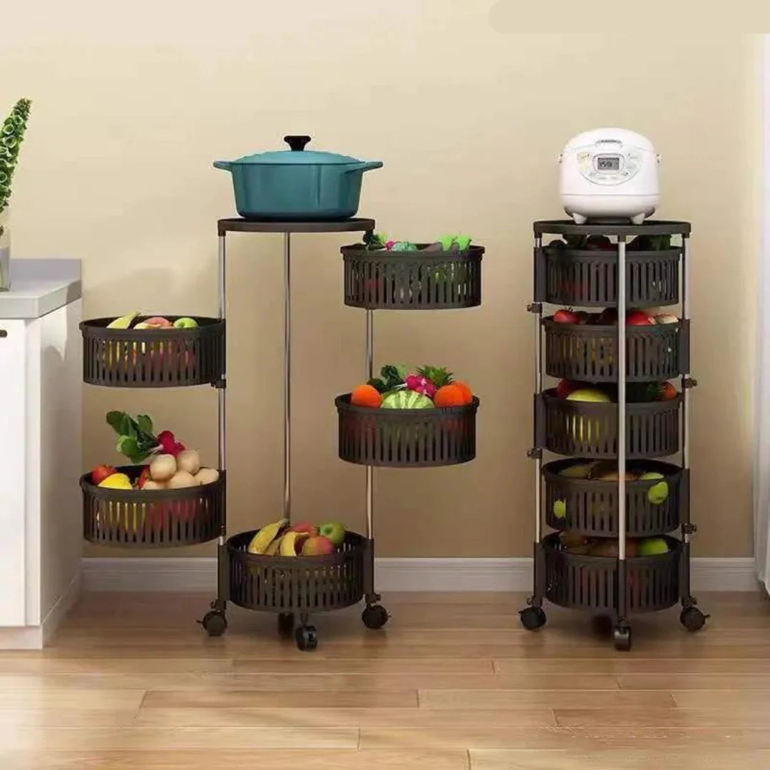 5 Layer Round Shape Kitchen Rack