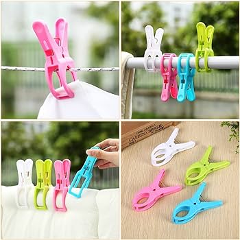 12 Pcs Windproof Large Laundry Pegs – Strong Grip