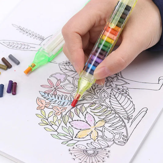 1 Pcs Multi-Colored Crayons Pen