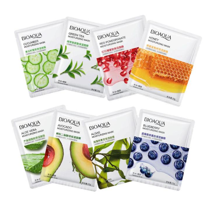 1 Pcs Fruit Extract Moisturizing Brightening Facial Mask(Random Flavour)