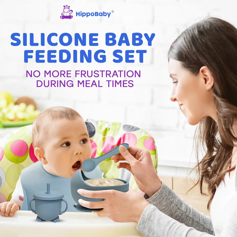 8Pcs Silicone Baby Feeding Set