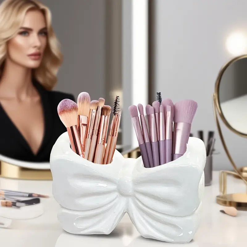 1PC Bow Shape Cosmetic Brush Organizer Holder (5x3Inch)