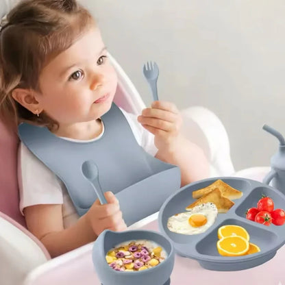 8Pcs Silicone Baby Feeding Set