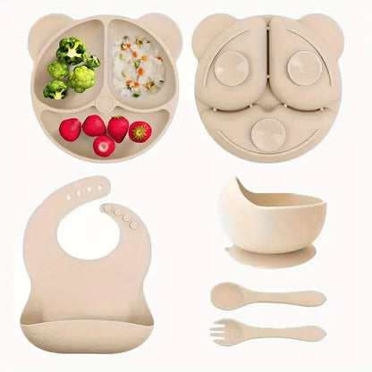 8Pcs Silicone Baby Feeding Set
