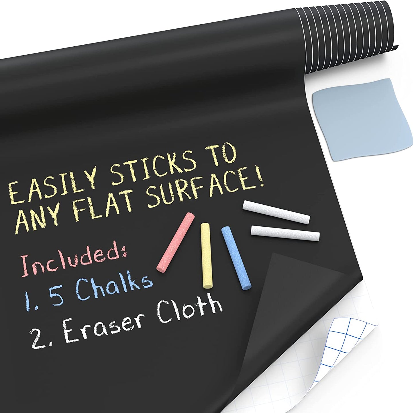 Large Self-Adhesive Chalkboard | Erasable Chalkboard Sticker (90x100cm)