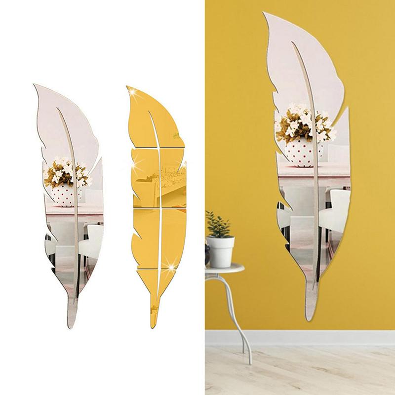 Acrylic Feather Mirror