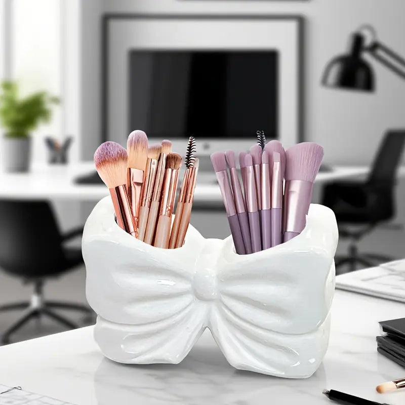1PC Bow Shape Cosmetic Brush Organizer Holder (5x3Inch)