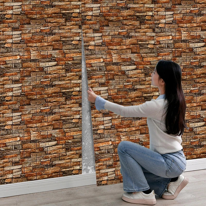 Brown Brick Sheet, Home and Wall Decor