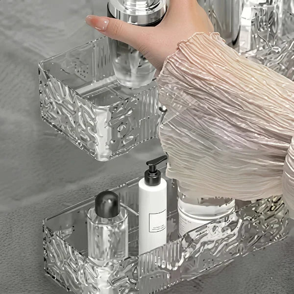 Transparent Corner Storage Rack For Wall Mount