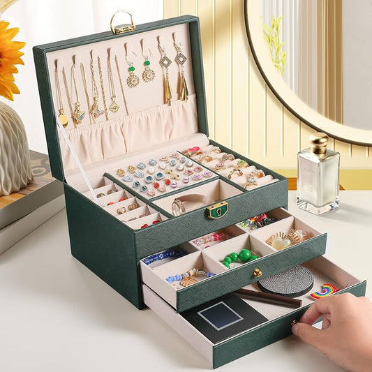 Compact 3 Tier Jewellery Holder – Safe, Organized & Elegant
