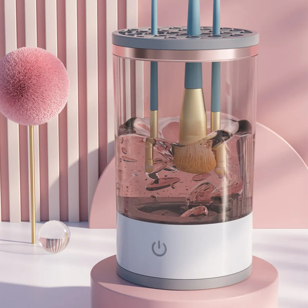 Electric Spin Makeup Brush Cleaner With Fast Drying Function