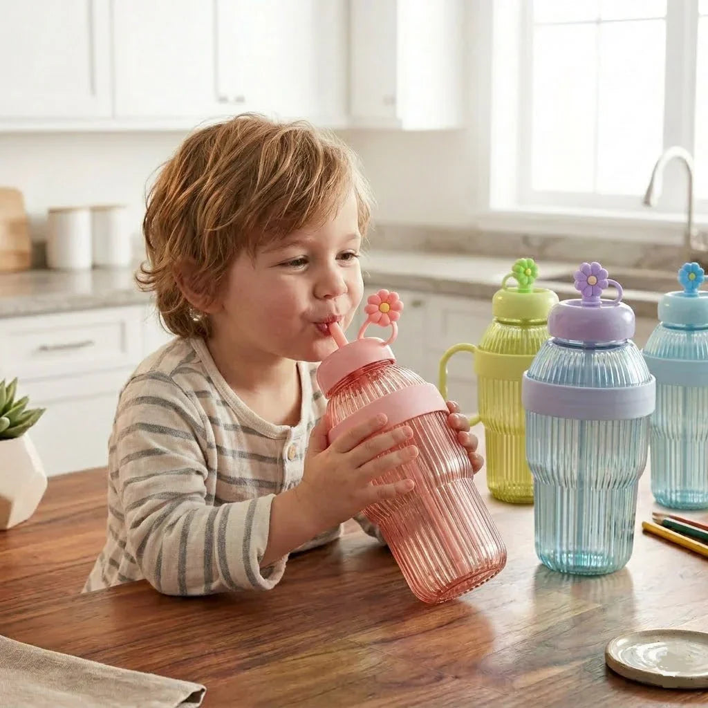 Ice Cold Water Bottle With Built In Straw (90ML)