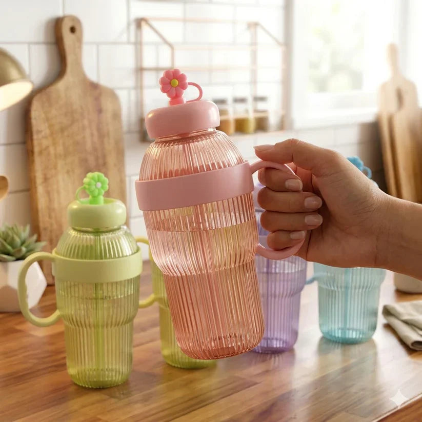 Ice Cold Water Bottle With Built In Straw (90ML)