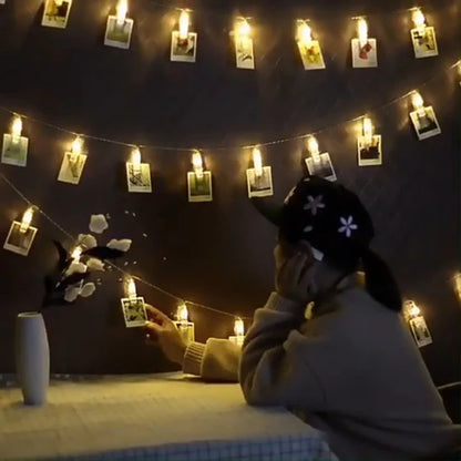 Fairy String Lights With Photo Clips