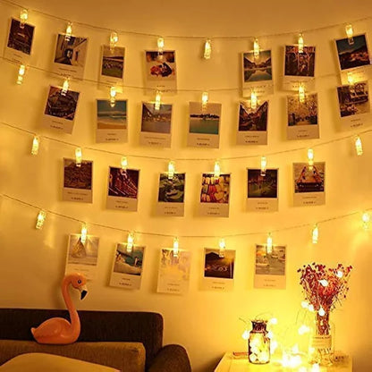 Fairy String Lights With Photo Clips