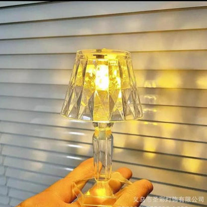 Mini Crystal Table Lamp, Home and Living 