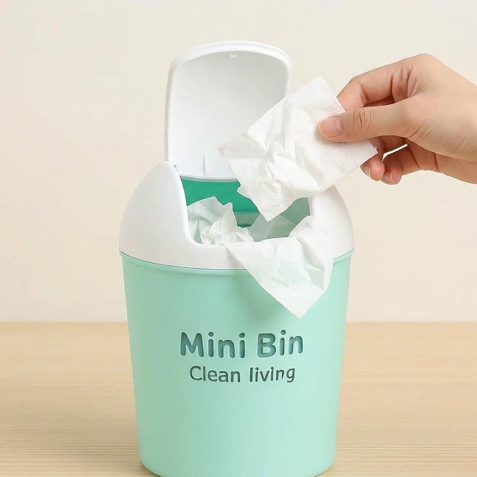 Mini Plastic Trash Bin For Home & Living 