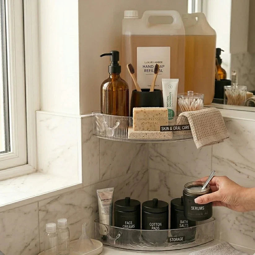 Clear Acrylic Aqua Storage Organizer Rack
