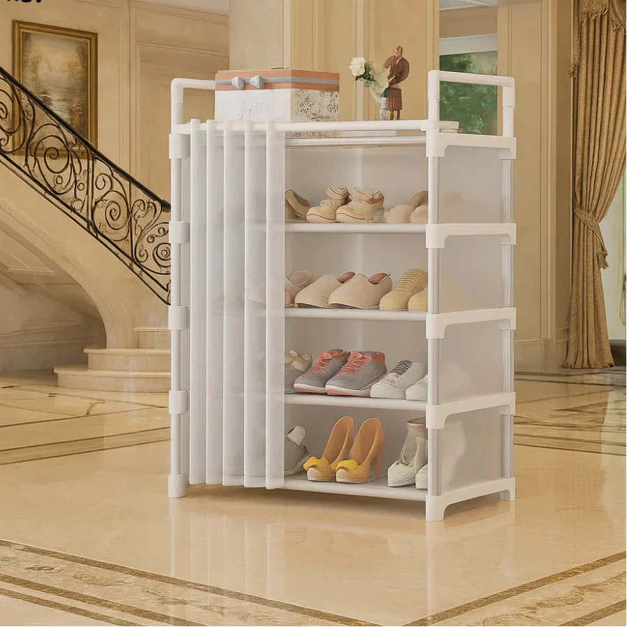 Multifunction Shoe Organizer Rack with Fabric Cover